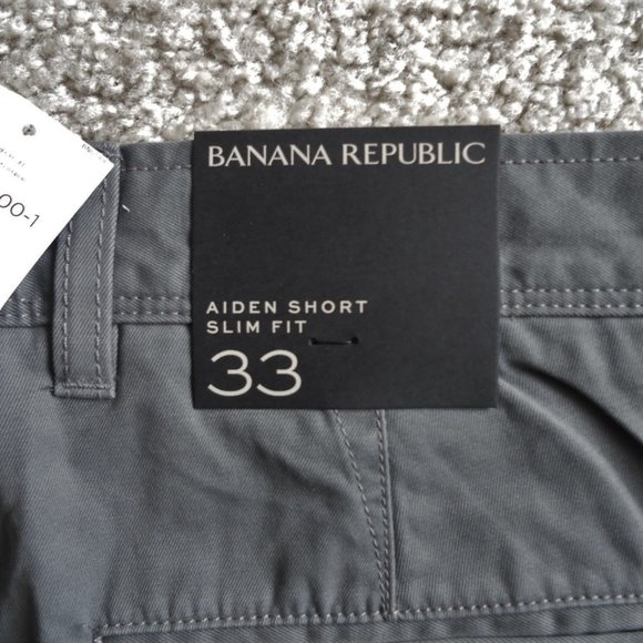 Banana Republic Aiden Slim Fit Shorts size 33 Grey - Picture 4 of 4